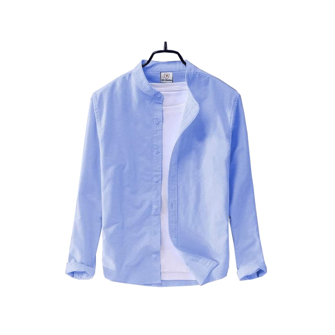 Band collar shirt